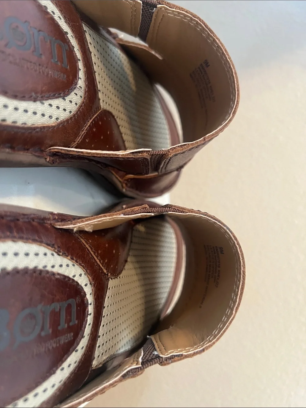 Born Brown Leather Men’s Slide Sandals